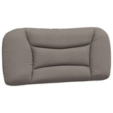 Coussin de tête de lit taupe 90 cm tissu