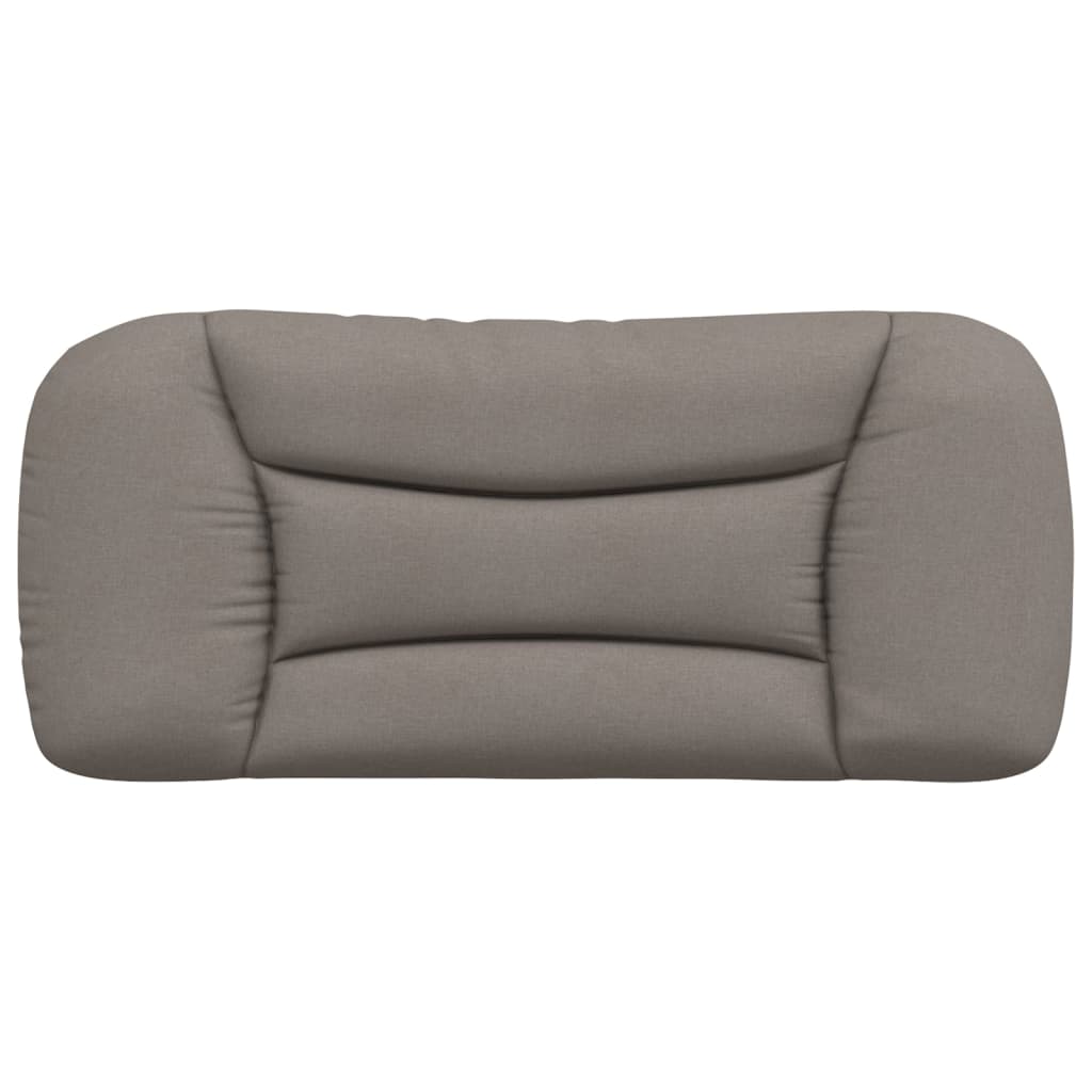 Coussin de tête de lit taupe 90 cm tissu