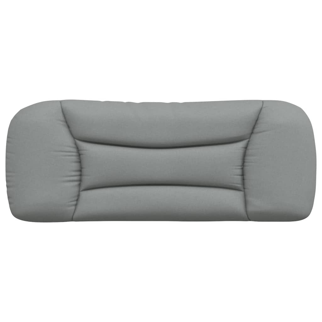 Coussin de tête de lit gris clair 100 cm tissu