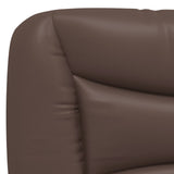 Coussin de tête de lit marron 180 cm similicuir