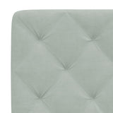 Coussin de tête de lit gris clair 100 cm velours