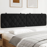 Coussin de tête de lit noir 200 cm velours