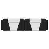 Coussin de tête de lit noir et blanc 200 cm similicuir