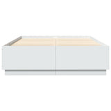 Cadre de lit avec LED sans matelas blanc 150x200 cm