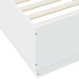 Cadre de lit avec LED sans matelas blanc 90x200 cm