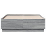 Cadre de lit avec LED sans matelas sonoma gris 120x190 cm