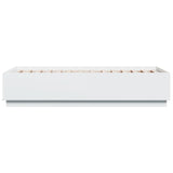 Cadre de lit avec LED sans matelas blanc 90x190 cm