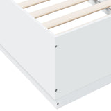 Cadre de lit avec LED sans matelas blanc 90x190 cm