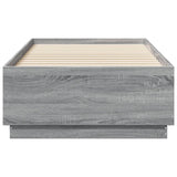 Cadre de lit avec LED sans matelas sonoma gris 90x190 cm