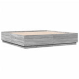 Cadre de lit sans matelas sonoma gris 200x200 cm