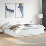 Cadre de lit sans matelas blanc 180x200 cm