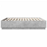 Bed frame without mattress concrete gray 180x200 cm