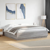 Cadre de lit sans matelas sonoma gris 180x200 cm