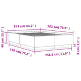 Bed frame without mattress black 160x200 cm