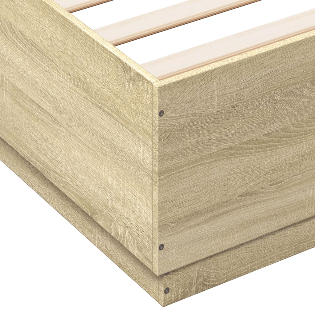 Bed frame without mattress sonoma oak 160x200 cm