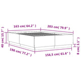 Bed frame without mattress sonoma oak 160x200 cm