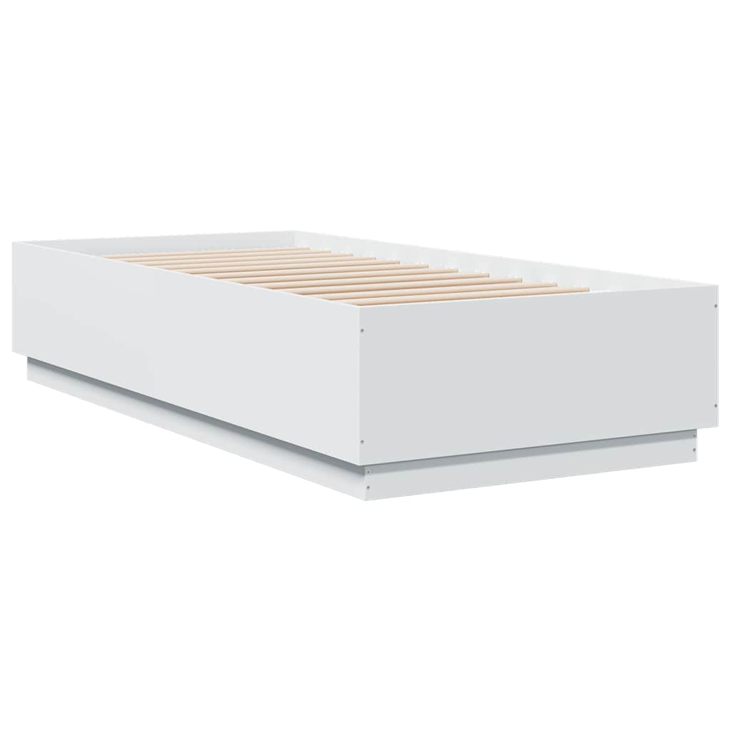 Cadre de lit sans matelas blanc 100x200 cm