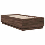 Cadre de lit sans matelas chêne marron 100x200 cm