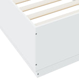 Cadre de lit sans matelas blanc 90x200 cm