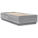 Cadre de lit sans matelas sonoma gris 90x200 cm