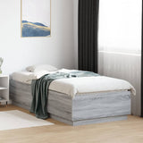 Cadre de lit sans matelas sonoma gris 90x200 cm