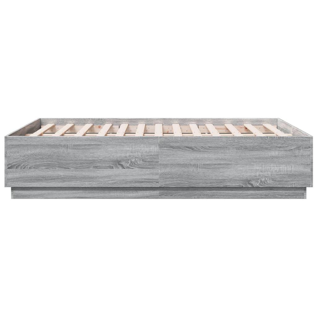 Cadre de lit sans matelas sonoma gris 140x190 cm