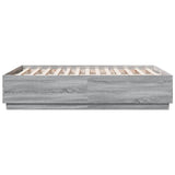 Cadre de lit sans matelas sonoma gris 140x190 cm