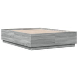 Cadre de lit sans matelas sonoma gris 135x190 cm