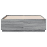 Cadre de lit sans matelas sonoma gris 135x190 cm