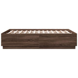 Cadre de lit sans matelas chêne marron 135x190 cm