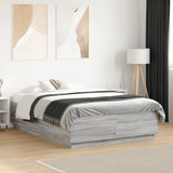 Cadre de lit sans matelas sonoma gris 120x190 cm