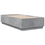 Cadre de lit sans matelas gris béton 90x190 cm