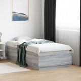 Cadre de lit sans matelas sonoma gris 90x190 cm