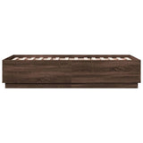 Cadre de lit sans matelas chêne marron 90x190 cm