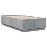 Cadre de lit sans matelas gris béton 75x190 cm