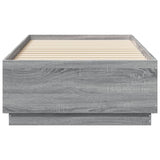 Cadre de lit sans matelas sonoma gris 75x190 cm