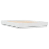 Cadre de lit avec LED sans matelas blanc 150x200 cm