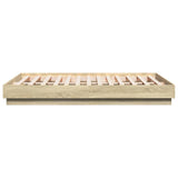 Cadre de lit avec LED sans matelas chêne sonoma 120x190 cm