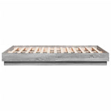 Cadre de lit avec LED sans matelas sonoma gris 120x190 cm