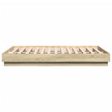 Cadre de lit sans matelas chêne sonoma 140x190 cm