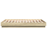 Cadre de lit sans matelas chêne sonoma 135x190 cm