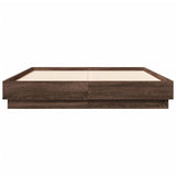 Cadre de lit sans matelas chêne marron 135x190 cm