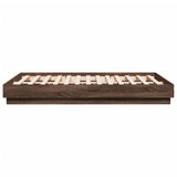 Cadre de lit sans matelas chêne marron 135x190 cm