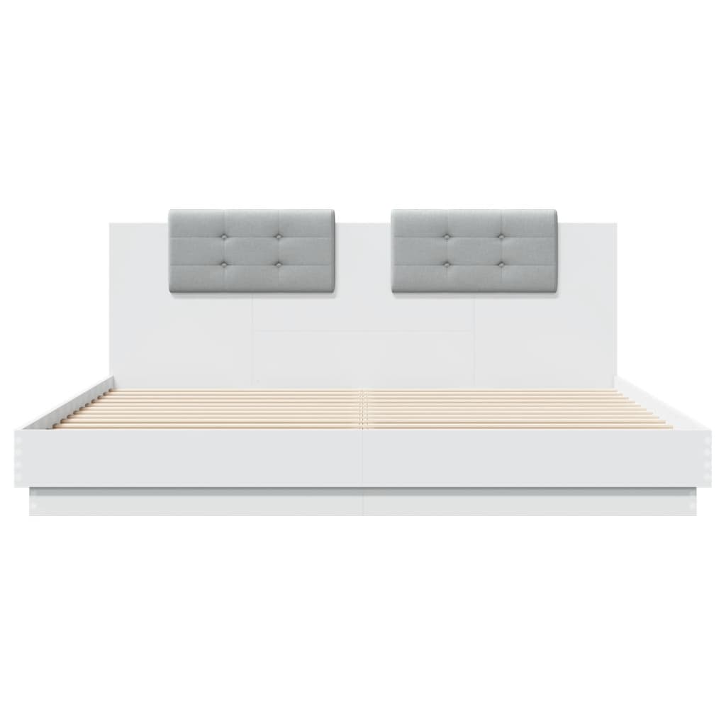 Bed frame without mattress white 200x200 cm