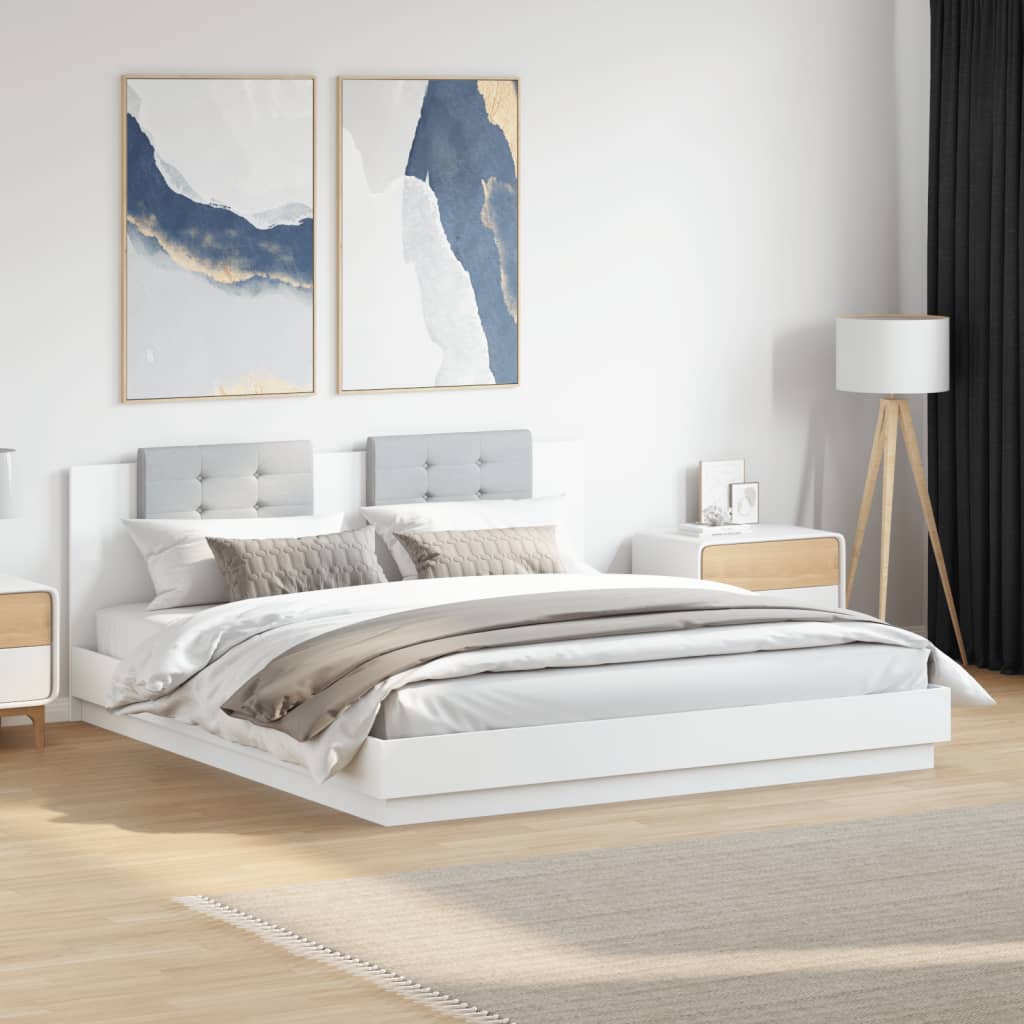 Bed frame without mattress white 200x200 cm