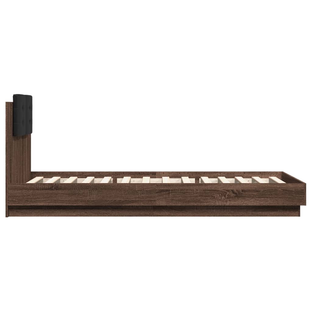 Cadre de lit sans matelas chêne marron 100x200 cm