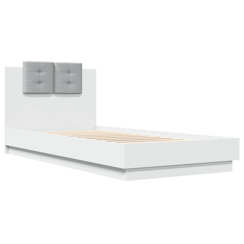 Bed frame without mattress white 90x200 cm