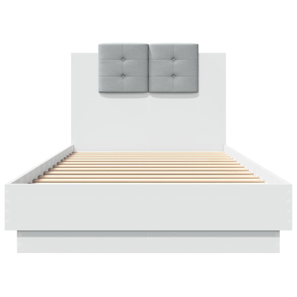 Bed frame without mattress white 90x200 cm