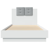 Bed frame without mattress white 90x200 cm