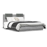 Cadre de lit sans matelas sonoma gris 140x190 cm